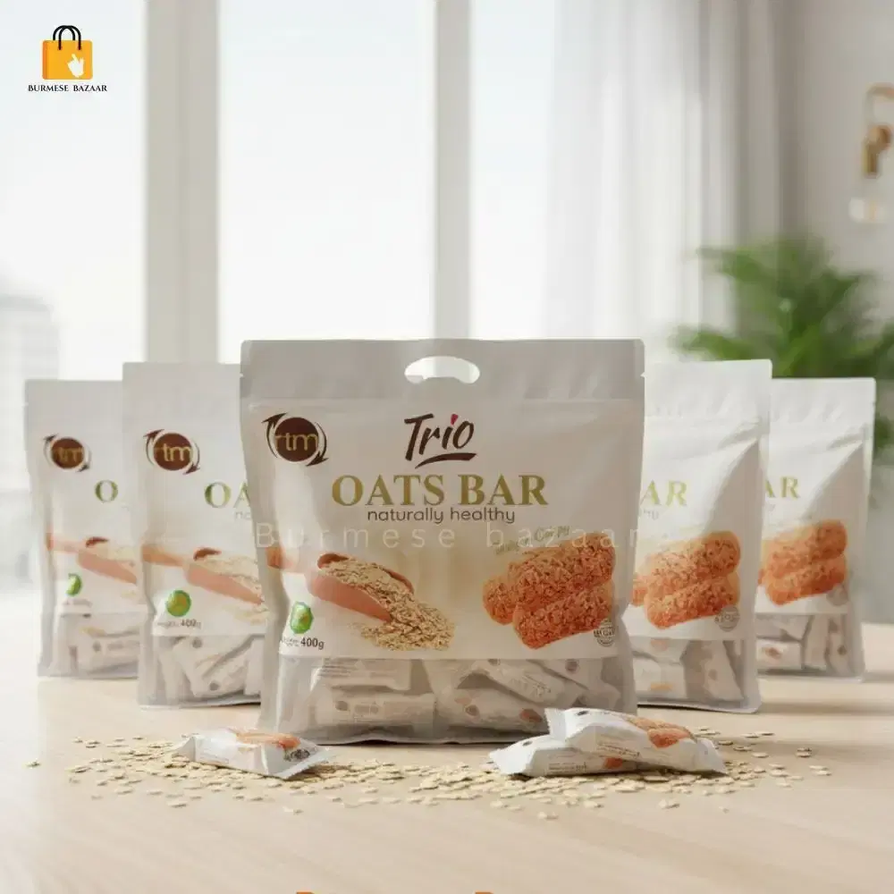 TRIO Oats Bar 400g – Healthy White Chocolate Snack | Burmese Bazaar